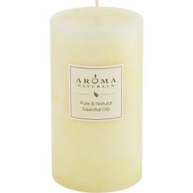 PEACE PEARL AROMATHERAPY by Peace Pearl Aromatherapy ONE 2.75x5 inch PILLAR AROMATHERAPY CANDLE. COMBINES THE ESSENTIAL OILS OF ORANGE