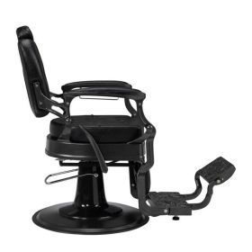 Heavy Duty Vintage Recline Barber Chair Hydraulic with Headrest, Supports up to 550lbs & 360°Rotatable