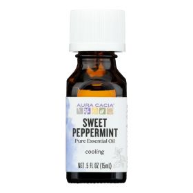 Aura Cacia - Essential Oil - Peppermint Sweet - Case Of 1 - .50 Fl Oz.