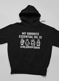 My Favorite Essential Oil Hoodie (Color: Black, size: X-large)