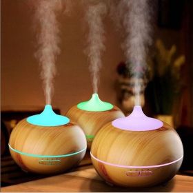 Mistyrious Essential Oil Humidifier Natural Oak Design With Easy Remote (COLORS: MAHOGANY)